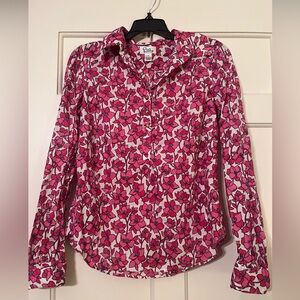 Lilly Pulitzer pink floral blouse size 6
